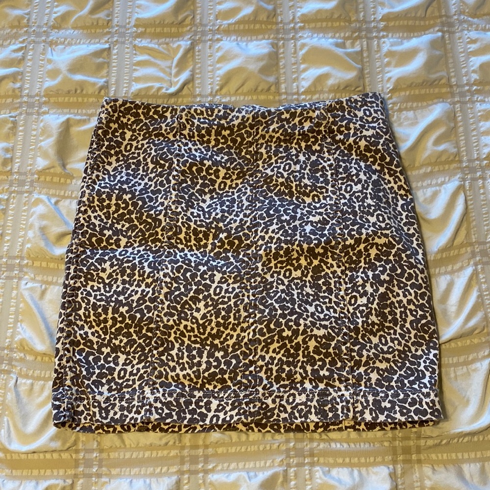 Free People Leopard Mini Skirt